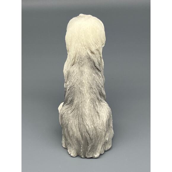 Vintage Made in Italy Seated Sheepdog Figuring Hand Painted Poodle Happy Doggie - Picture 6 of 11